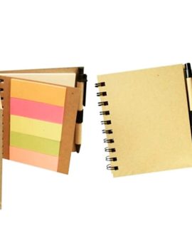 LIBRETA CON POST IT Y LAPICERO TAPA DURA