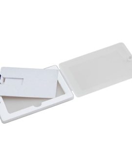 USB TARJETA BLANCA CON ESTUCHE PLÁSTICO